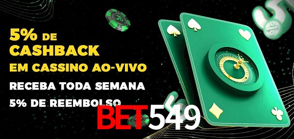 Promoções do cassino ao Vivo bet549